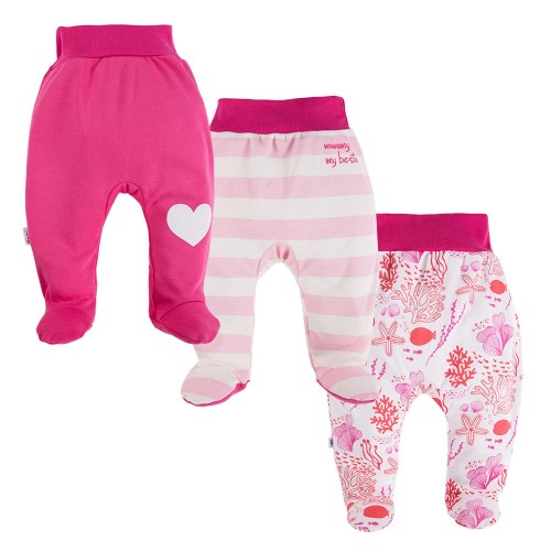 Joggers with feet pink/multicolor 074