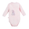 Bodysuit cardigan long sleeve bunny pink