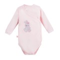 Bodysuit cardigan long sleeve bunny pink