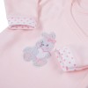 Bodysuit cardigan long sleeve bunny pink