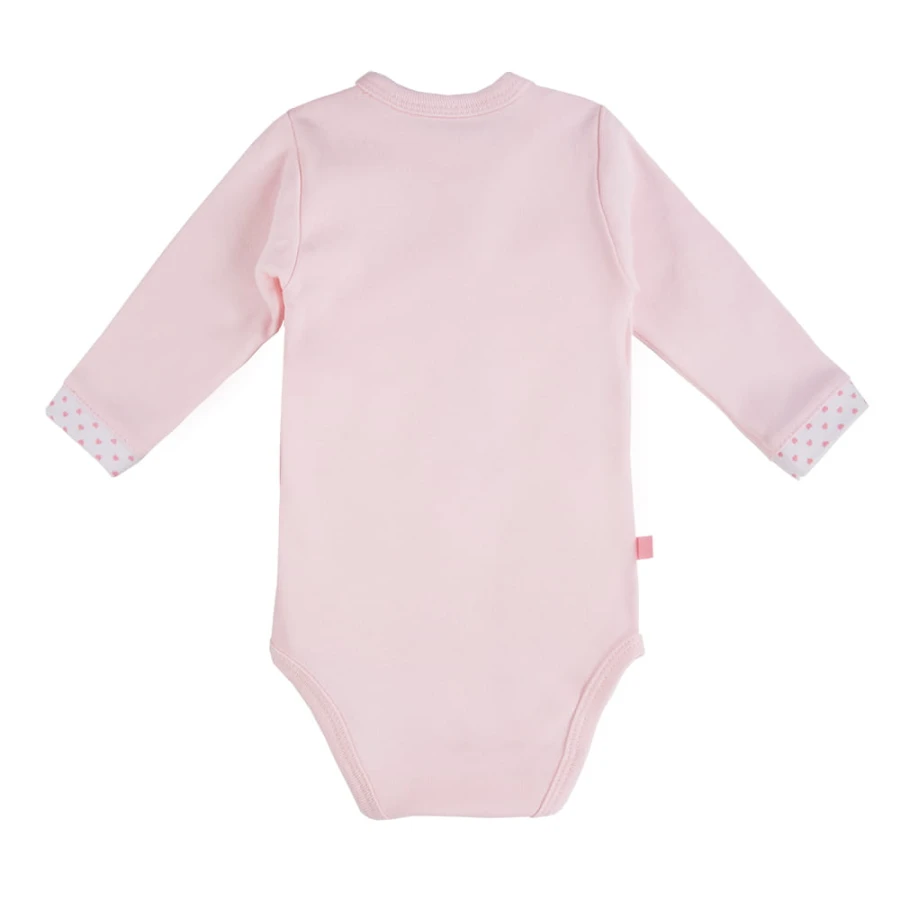 Bodysuit cardigan long sleeve bunny pink