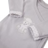 Bodysuit cardigan long sleeve sheep gray