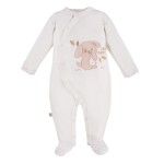 Pajac dziecięcy ecru z pieskiem