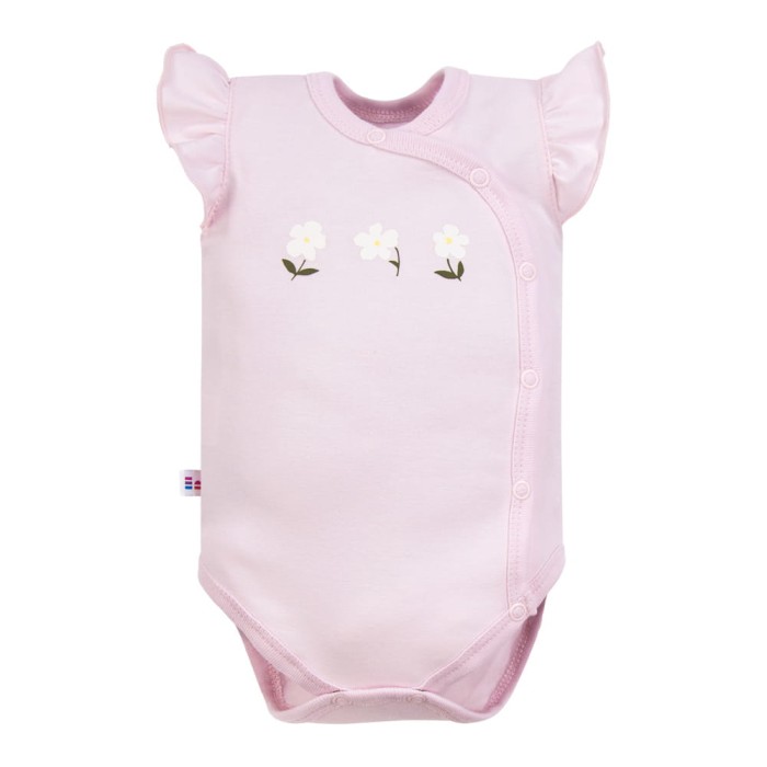 Body kopertowe na ramiączkach dziecięce różowe z kwiatuszkami