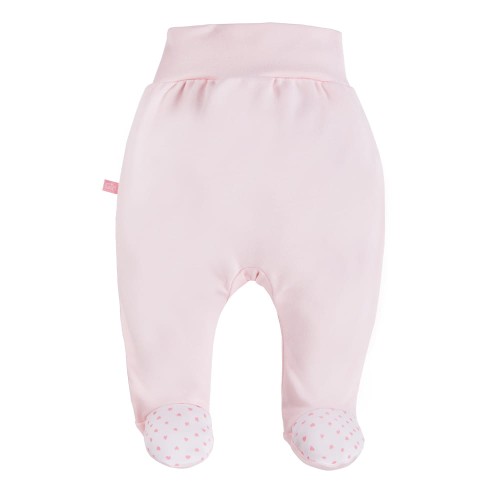 Joggers with feet bunny pink