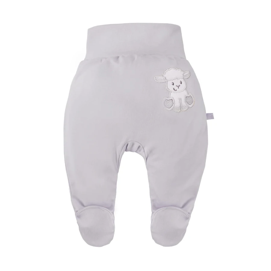 Joggers with feet sheep gray