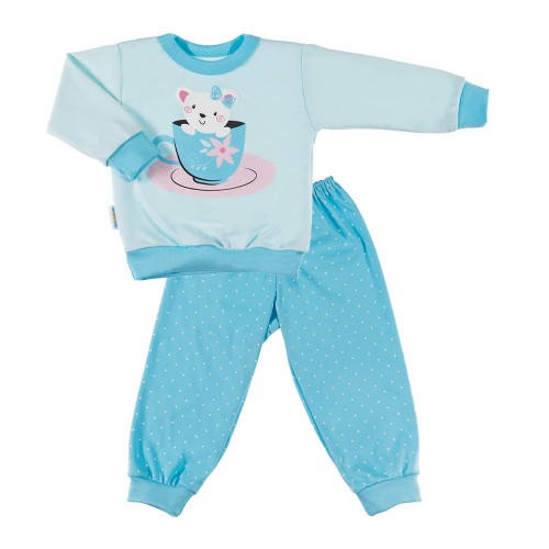 Pyjamas DOBRANOC turquoise/dots