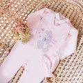 Romper suit bunny pink