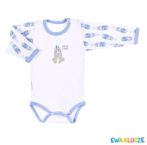 Bodysuit long sleve FAMILY blue/print
