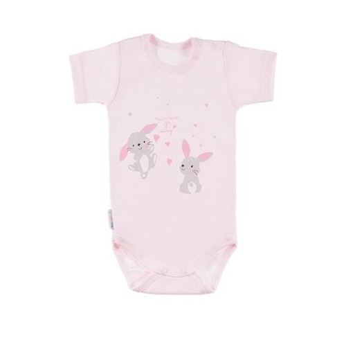 Bodysuit short sleve FAMILY pink