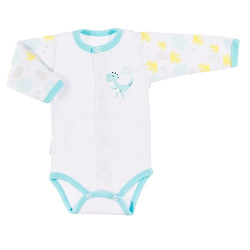 Bodysuit cardigan long sleve FAMILY green/print