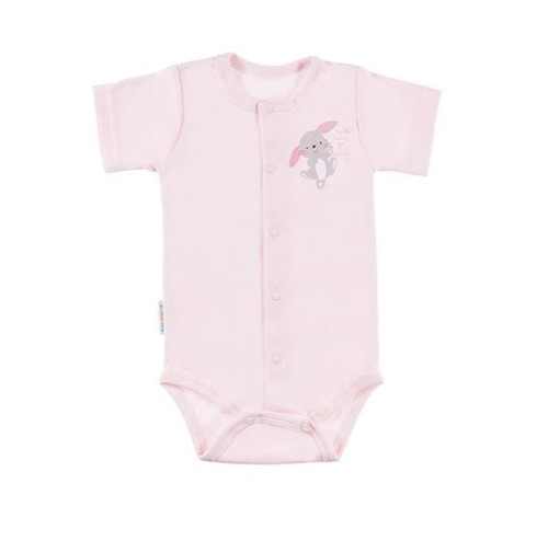 Bodysuit cardigan short sleve FAMILY pink