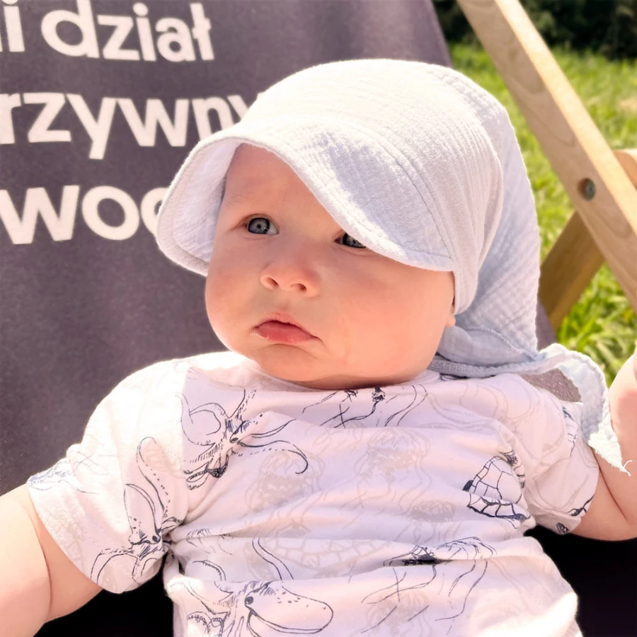 Chustka niemowlęca z muślinu biała