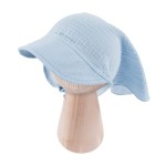 Muslin hat with elastic blue