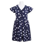Pregnancy shirt navy blue with daisies LINDA