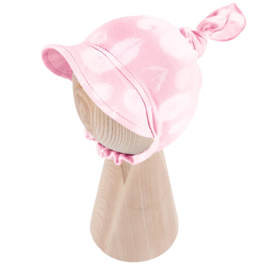 Bamboo hat with elastic pink