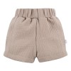 Beige muslin shorts with buttons