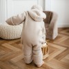 Kombinezon merino dla niemowląt z kapturem beżowy