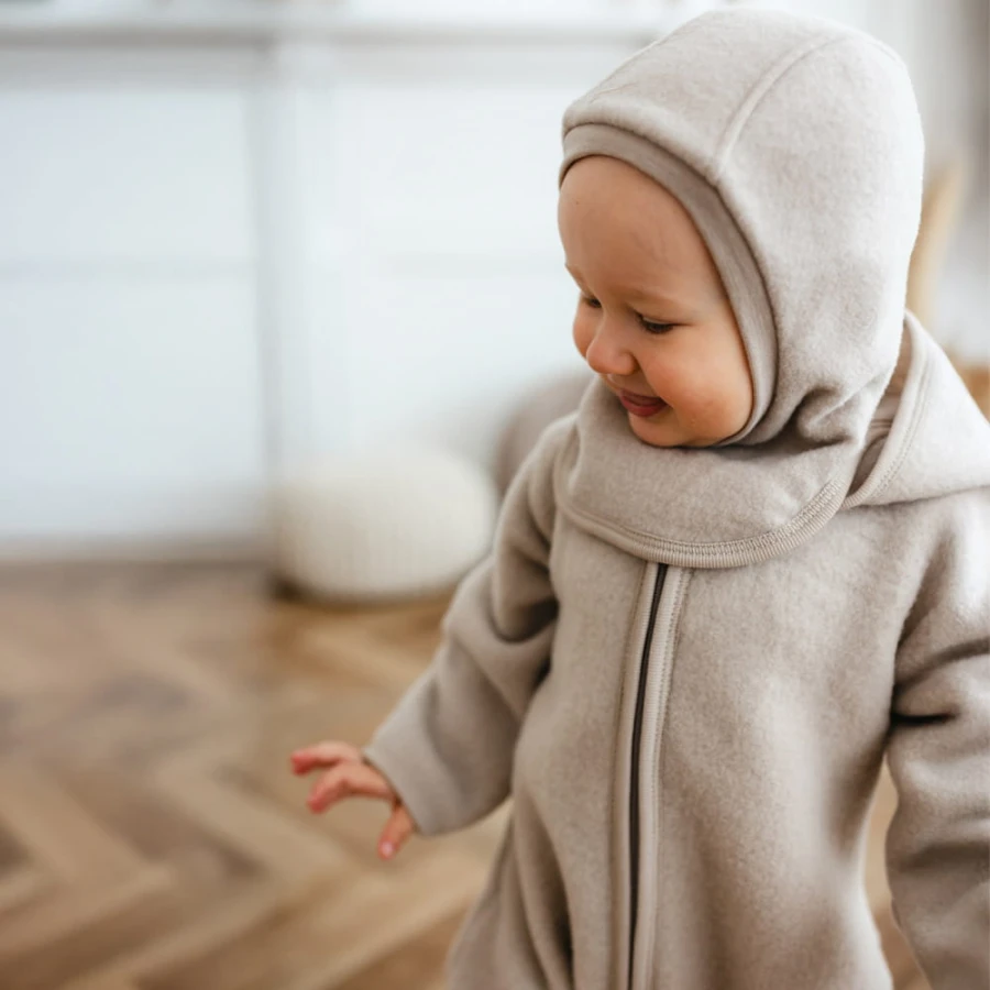 Niemowlęca kominarka merino beżowa