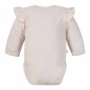 Ecru baby cardigan bodysuit with squirrel