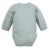 Baby wrap bodysuit sage green with bear