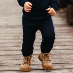 Navy merino wool baby leggings