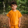 Honey yellow oversize children's T-shirt