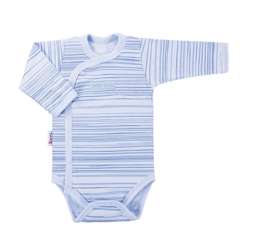 Bodysuit cardigan long sleeve SKY blue stripes