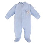 Velvet playsuit NEWBORN blue