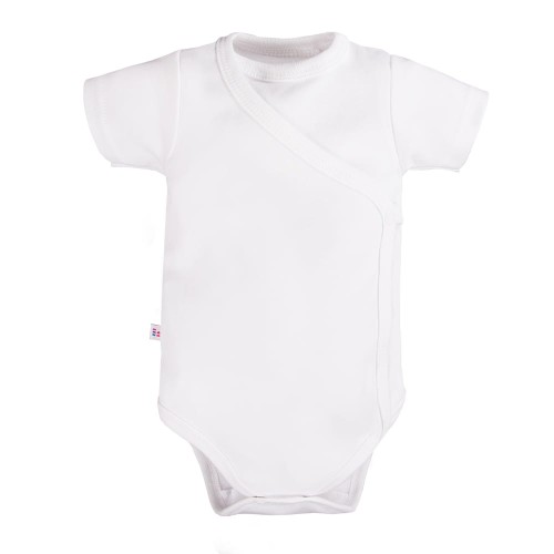 Bodysuit cardigan short sleeve white