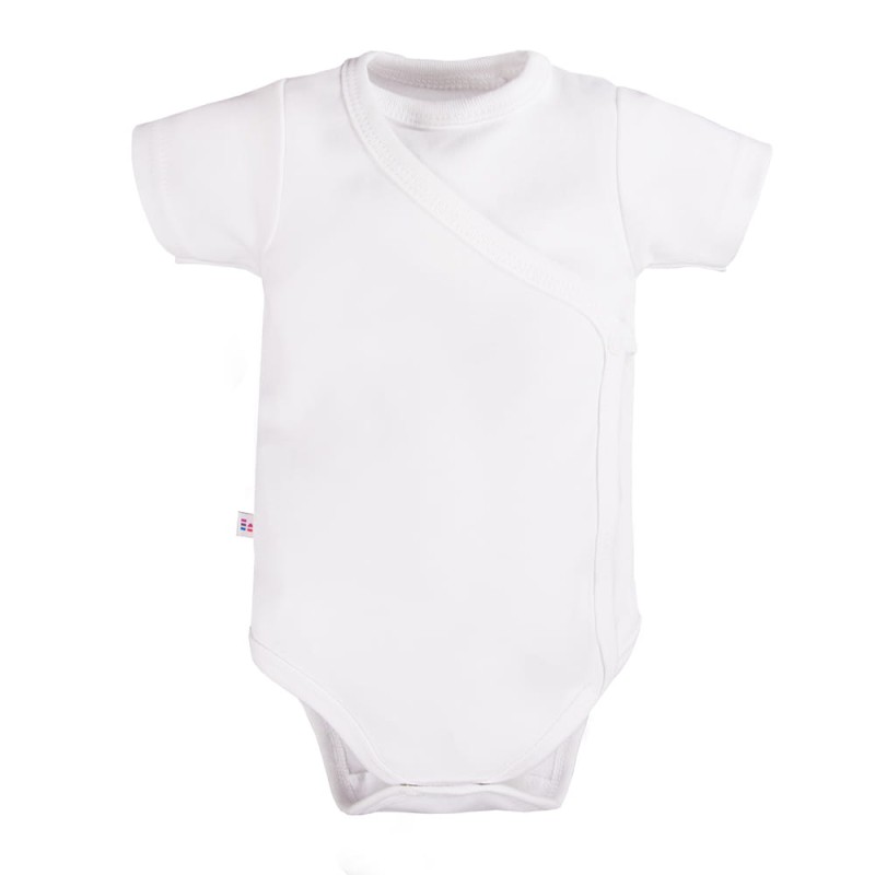 Bodysuit cardigan short sleeve white