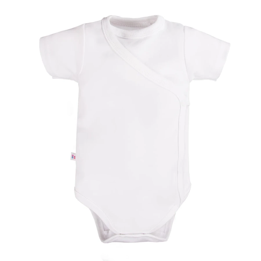 Bodysuit cardigan short sleeve white