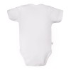 Bodysuit cardigan short sleeve white