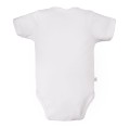 Bodysuit cardigan short sleeve white