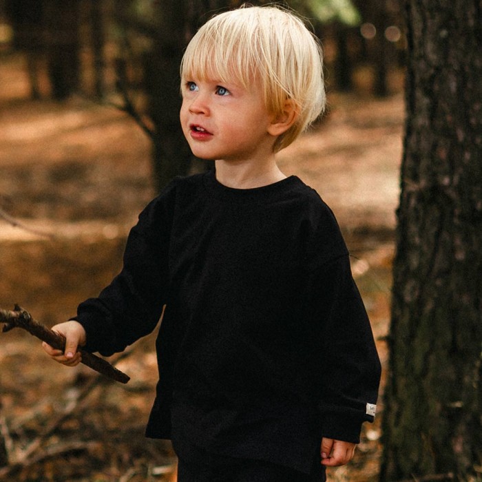 Bluzka chłopięca longsleeve czarna