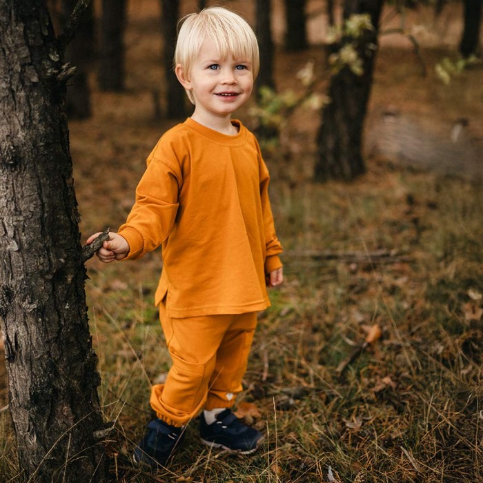 Bluzka chłopięca longsleeve miodowa
