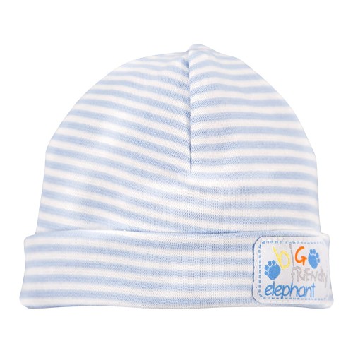 Striped blue hat