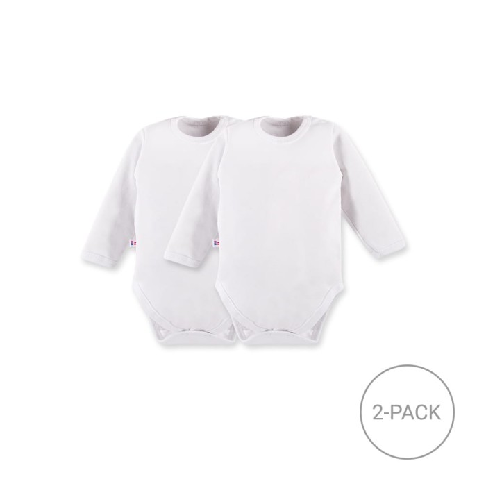 2-pak body niemowlęce białe