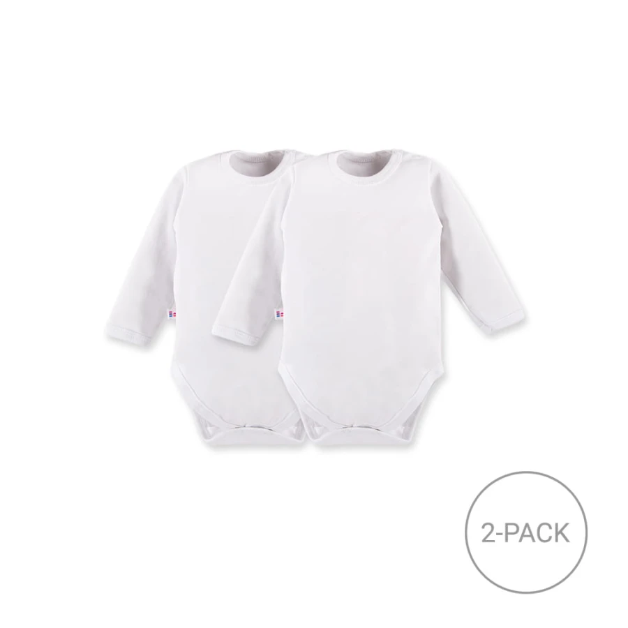 2-pak body niemowlęce białe