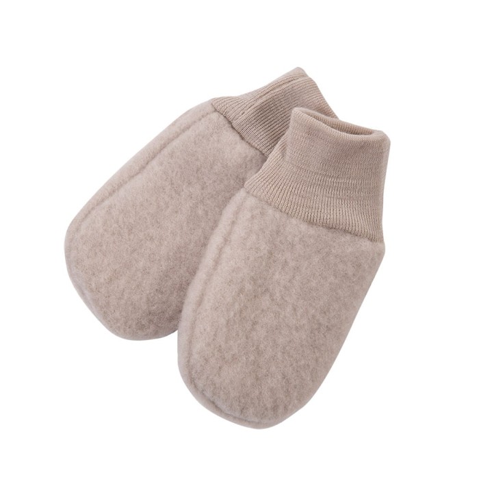 Rękawiczki dzicięce polar merino beż 0-6 miesięcy
