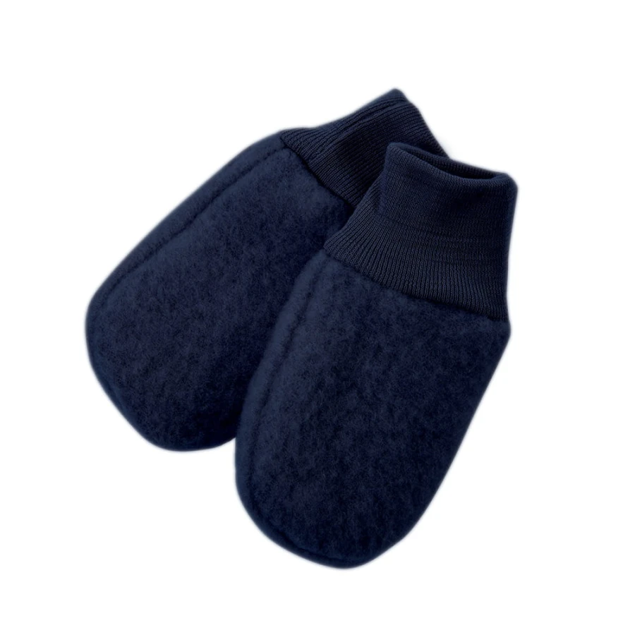 Rękawiczki dzicięce polar merino granat 0-6 miesięcy