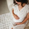 Linda maternity and nursing shirt with buttons ecru