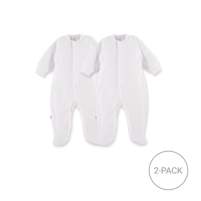 2-pak pajac niemowlęcy biały