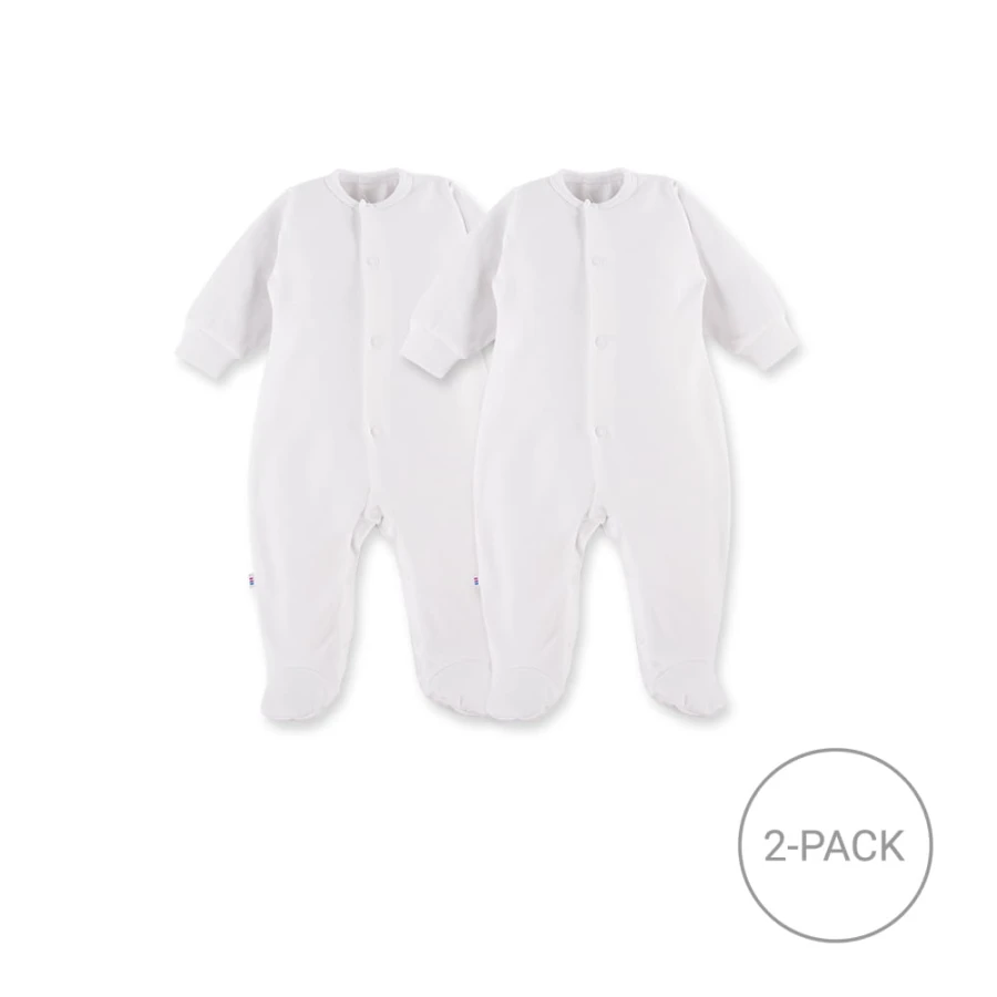 2-pak pajac niemowlęcy biały