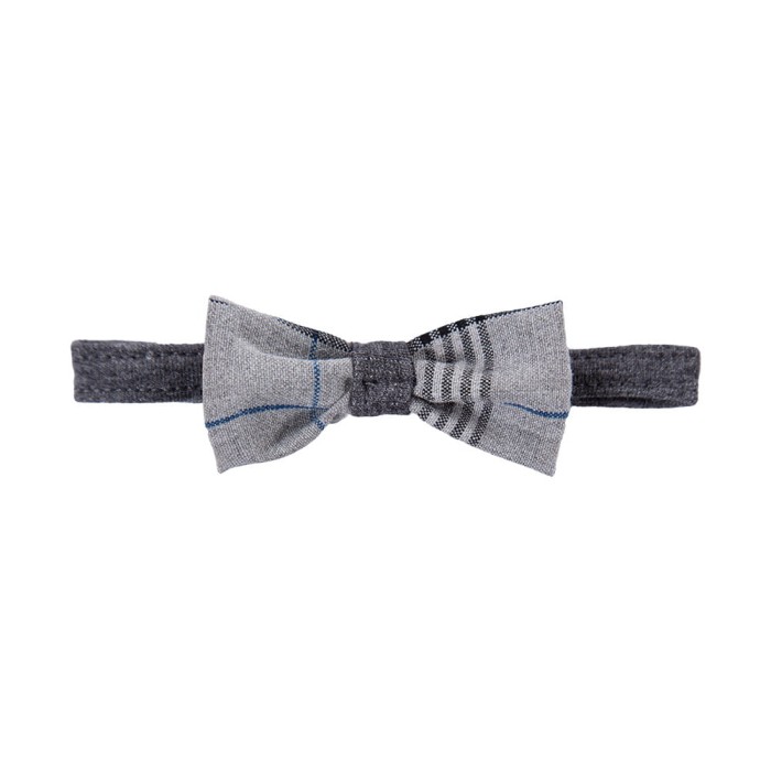 Mucha dziecięca elegancka w kratę szara