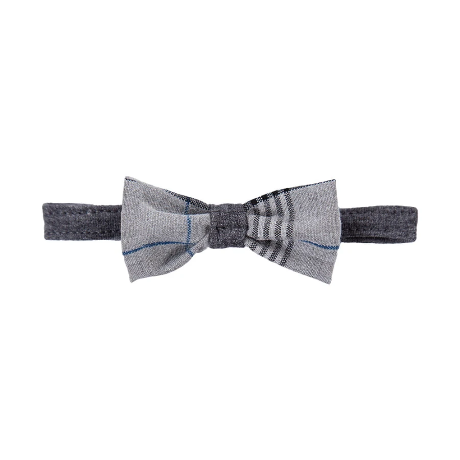 Mucha dziecięca elegancka w kratę szara