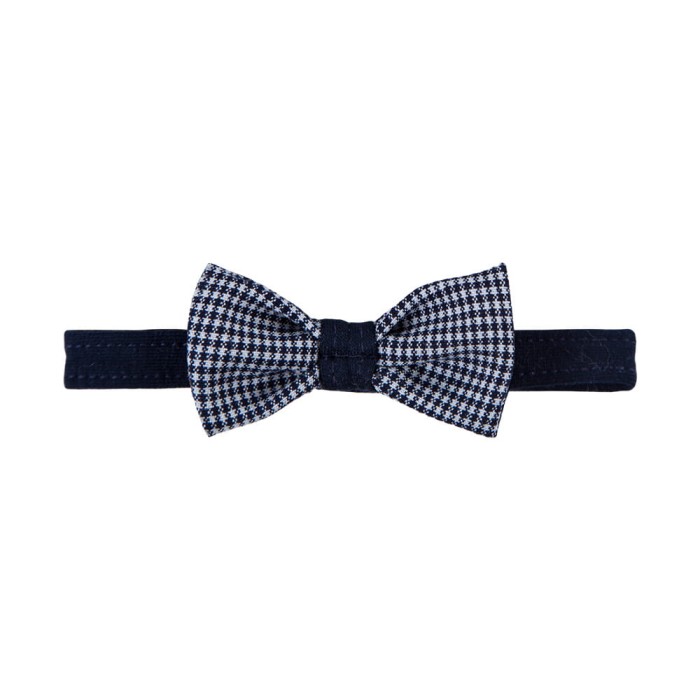 Mucha dziecięca elegancka w pepitkę granatowa
