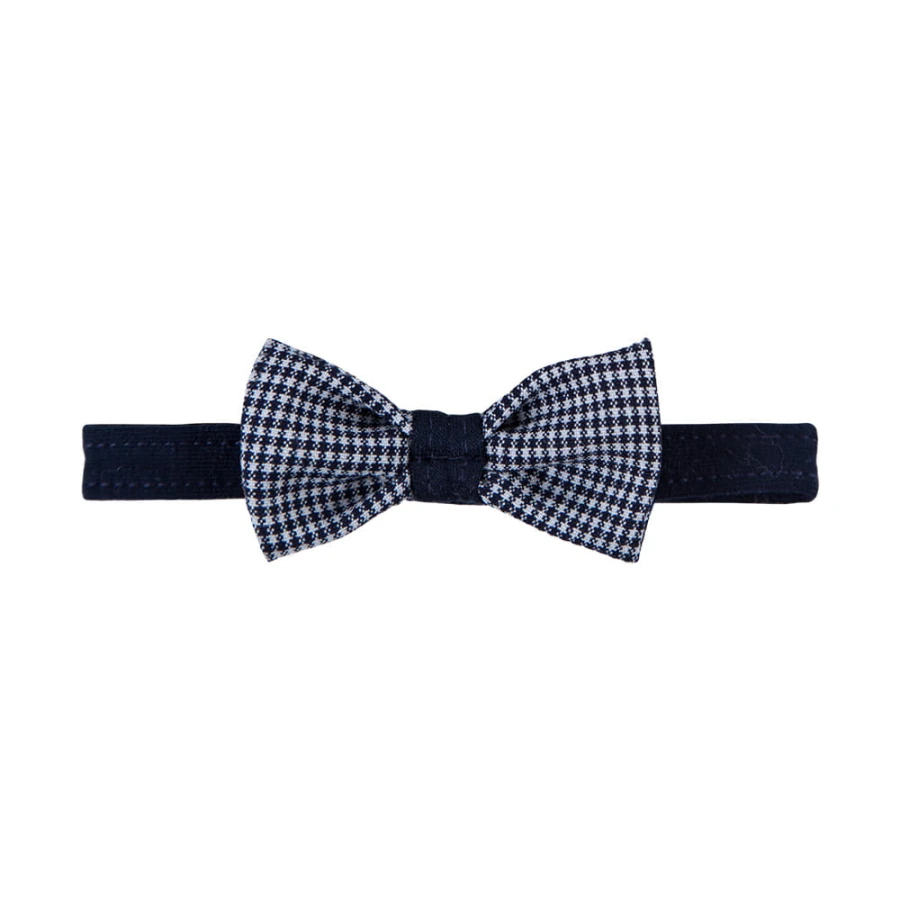 Mucha dziecięca elegancka w pepitkę granatowa