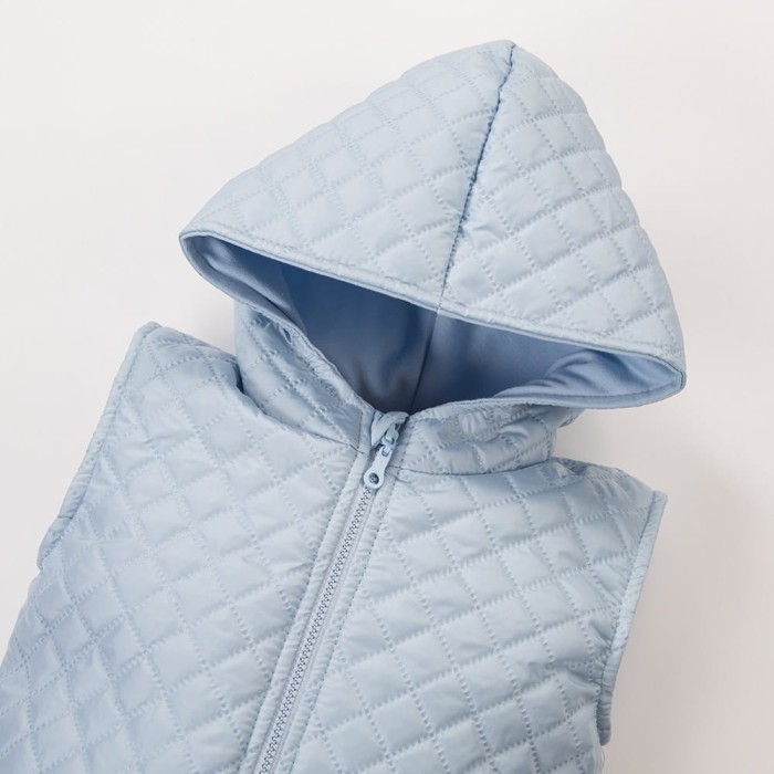 Quilted Children’s Vest in Light Blue
