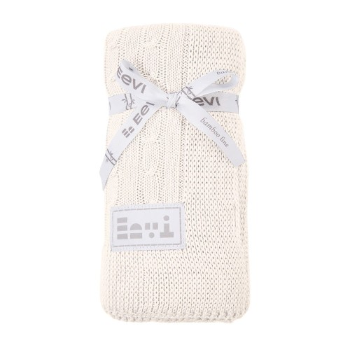 Bamboo blanket EEVI braid ecru